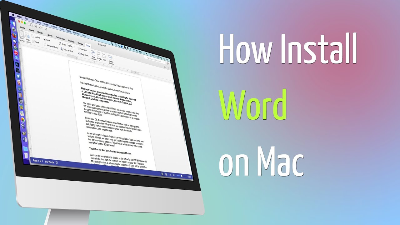 Word processing for mac